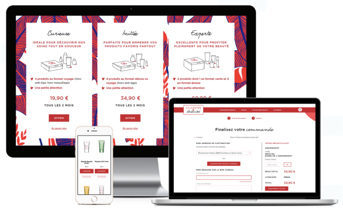 Captura de pantalla de Clarins